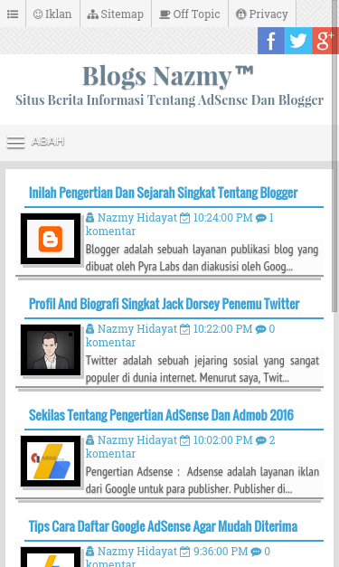 Mobile view