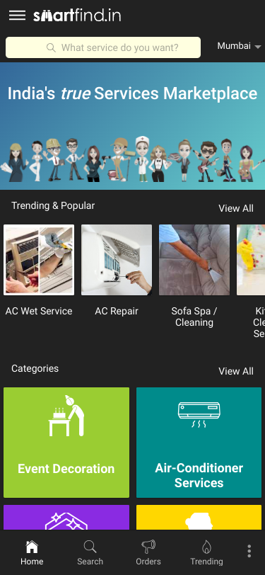 Mobile view