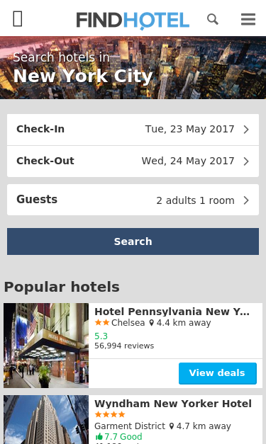 Mobile view