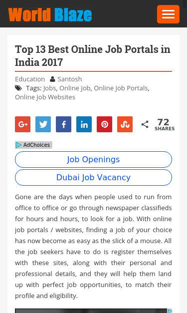 Mobile view