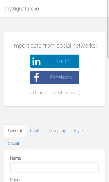 Mobile view