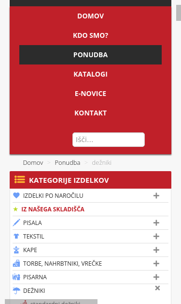 Mobile view