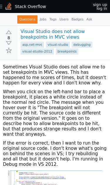 Mobile view