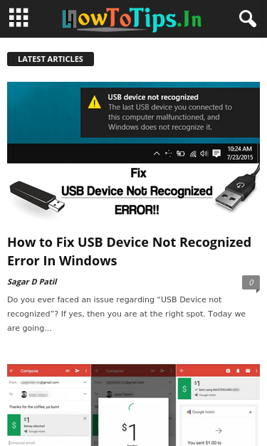 Mobile view