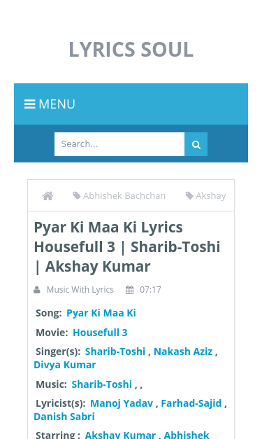 Mobile view
