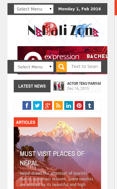 Mobile view