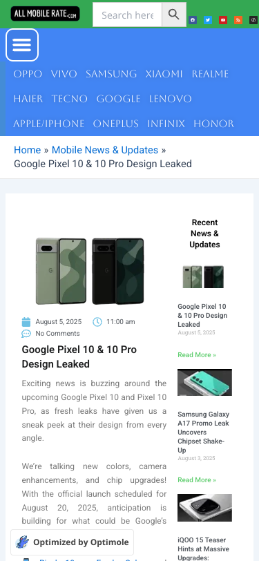 Mobile view