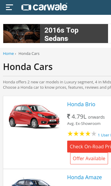 Mobile view
