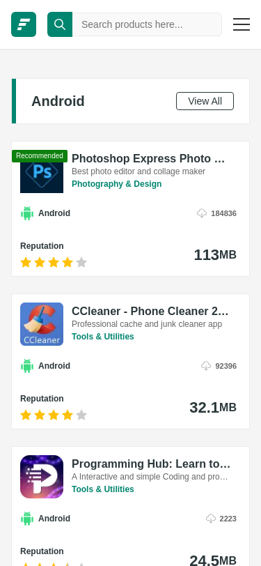 Mobile view
