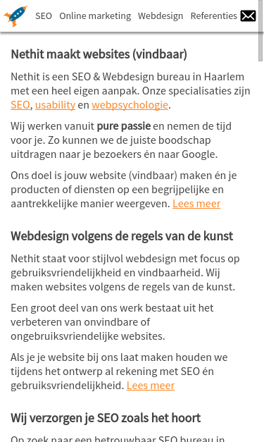 Mobile view