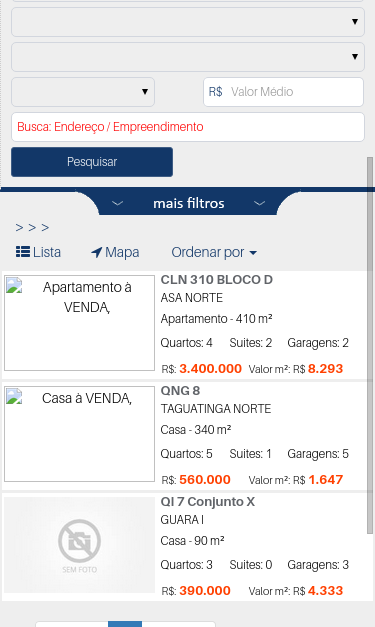 Mobile view