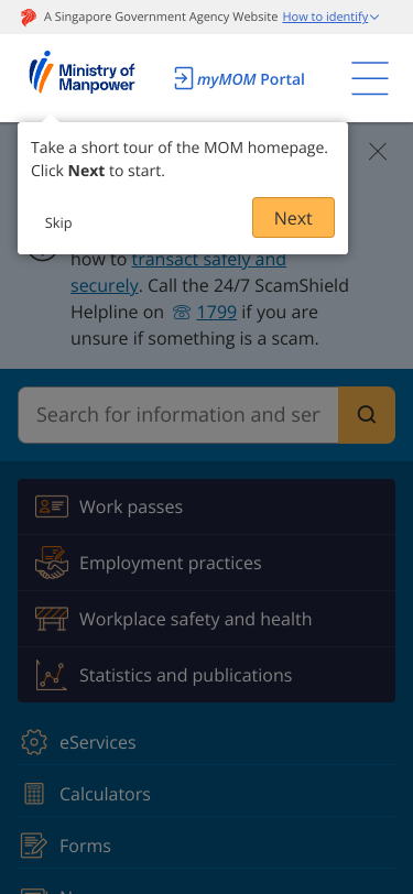 Mobile view