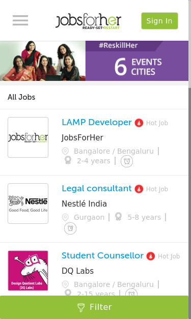 Mobile view