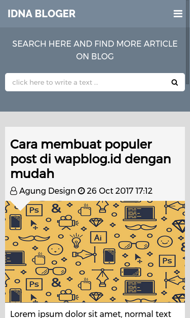 Mobile view
