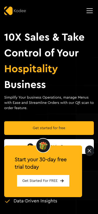 Mobile view