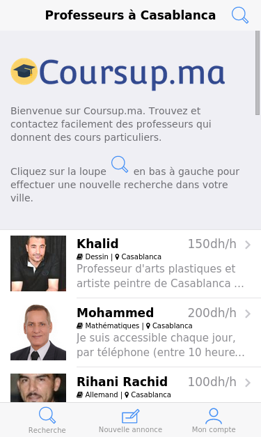Mobile view