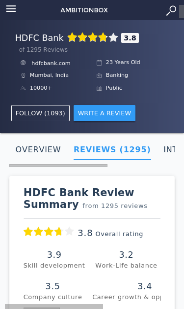 Mobile view