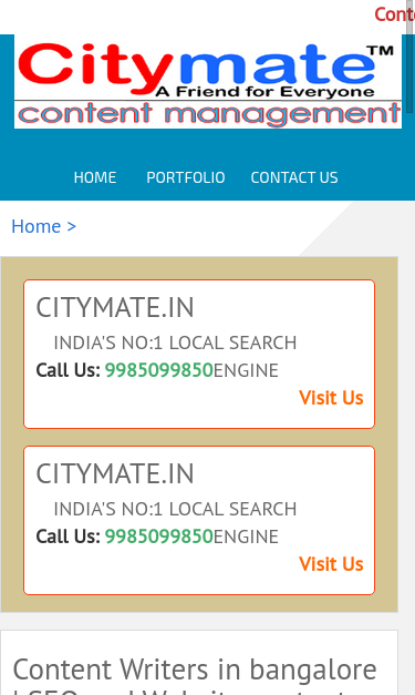 Mobile view
