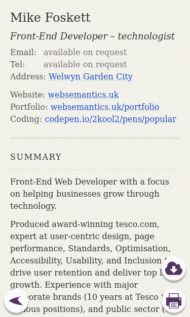 Mobile view