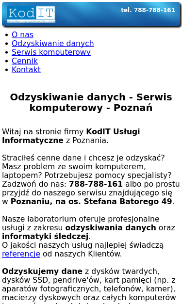 Mobile view