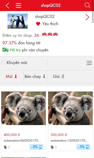 Mobile view