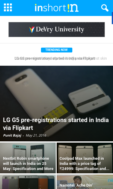 Mobile view