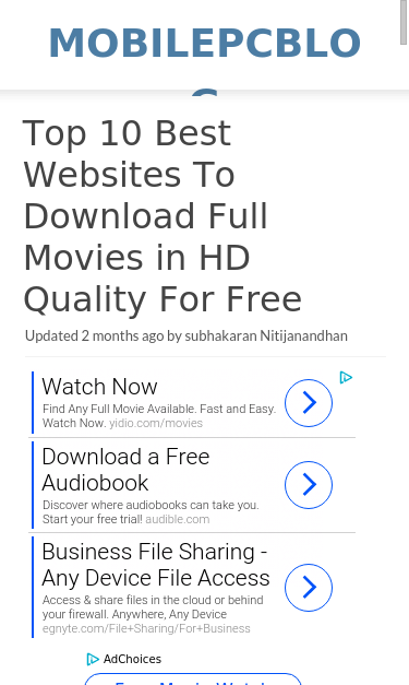 Mobile view