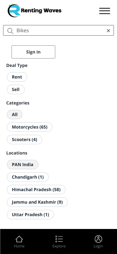 Mobile view