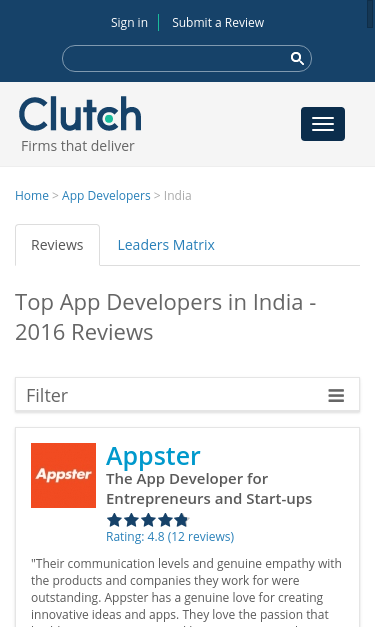 Mobile view
