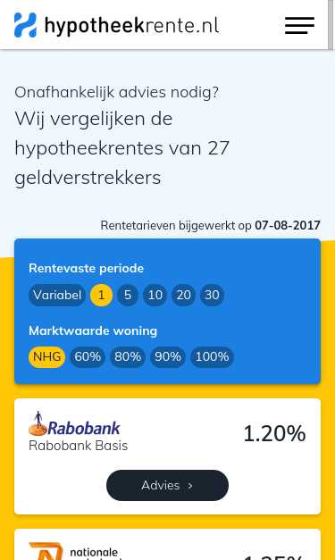 Mobile view