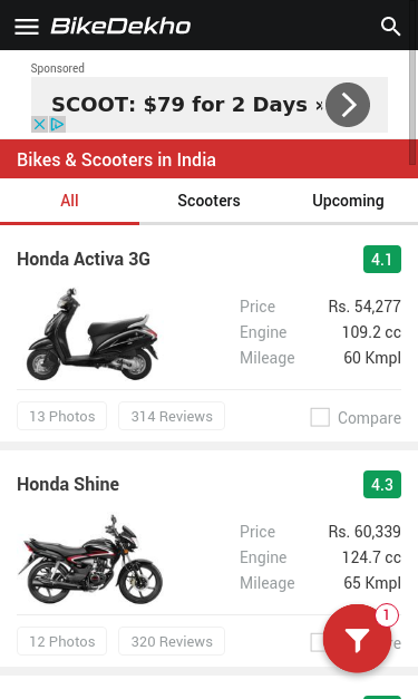 Mobile view