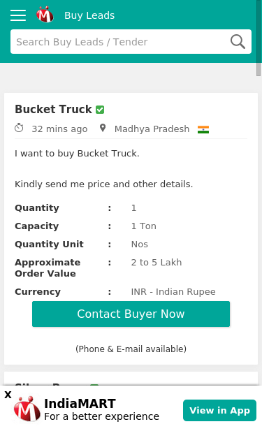 Mobile view