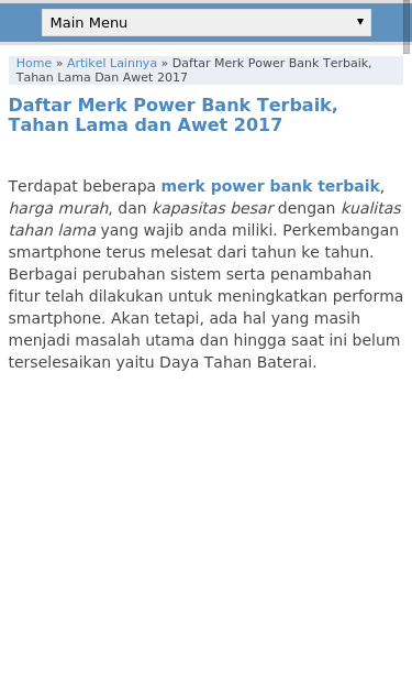 Mobile view