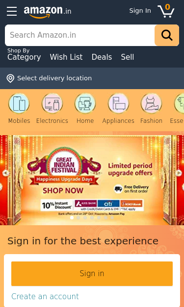 Mobile view