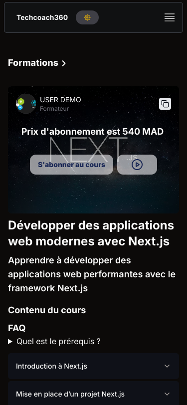 Mobile view