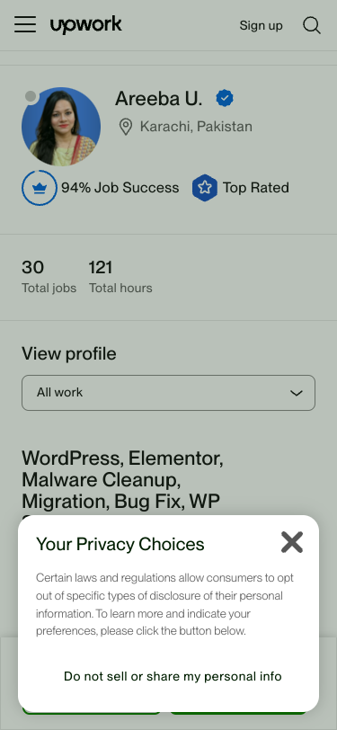 Mobile view