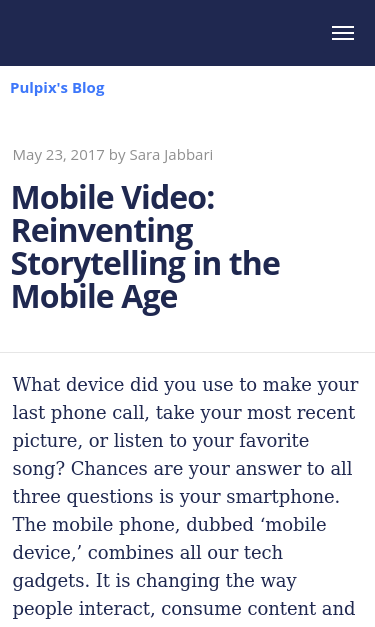 Mobile view