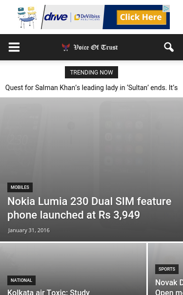 Mobile view