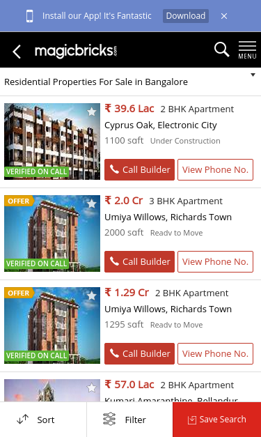 Mobile view