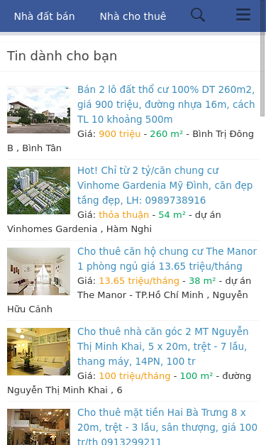 Mobile view