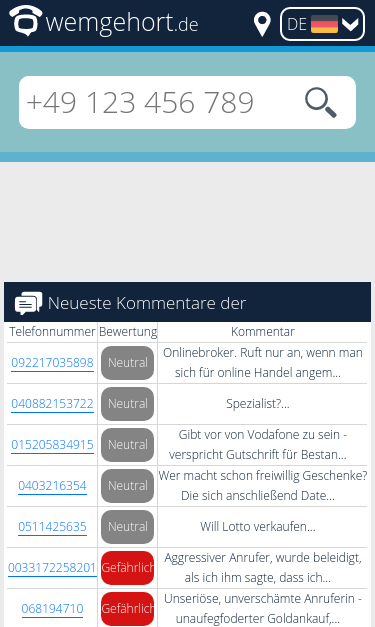 Mobile view