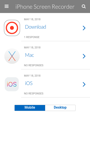 Mobile view