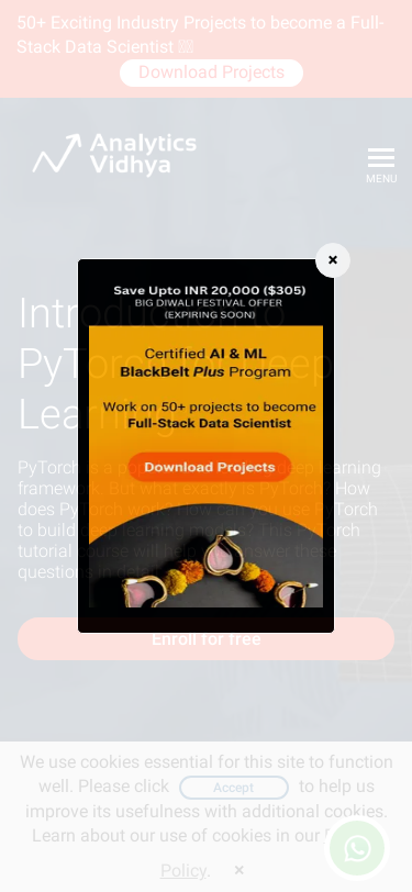 courses analyticsvidhya com/courses/introduction to pytorch for